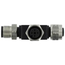 Distribuidor T - SAC-4P-M12T/2XM12 FF VA - 1431416